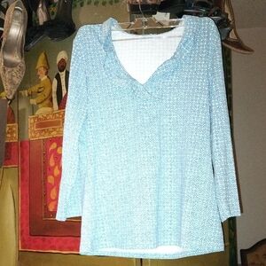 Cute Light Blue Women's Blouse